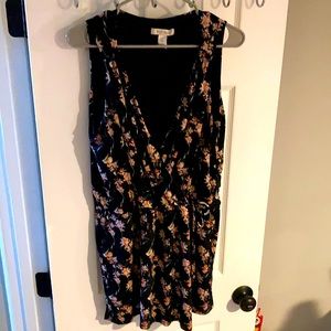 Romper skirt/shorts floral black